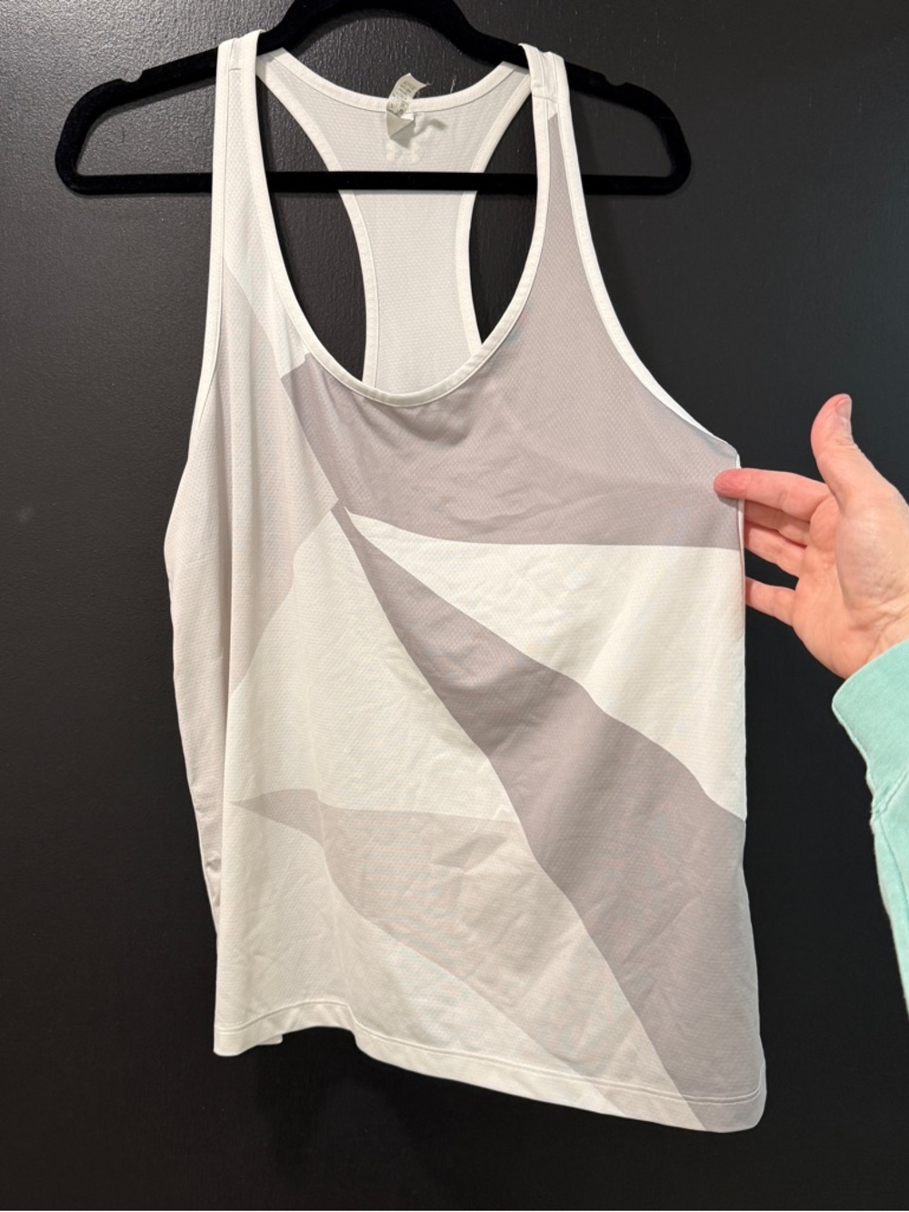 Under Armour White and Grey Racerback Athletic Tank